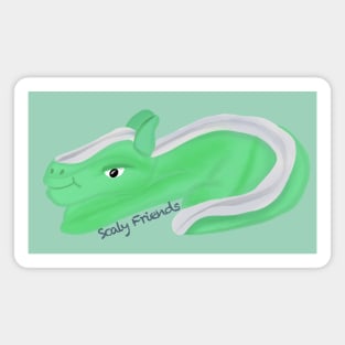 Glen the green Dino - The Scaly Friend's Collection Artwort By TheBlinkinBean Magnet